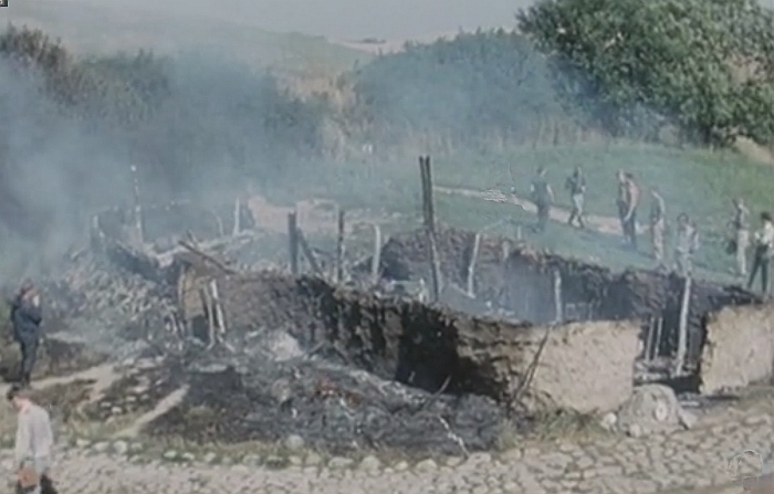 Fig. 3 Nedbrændt jernalderhus i Lejre1